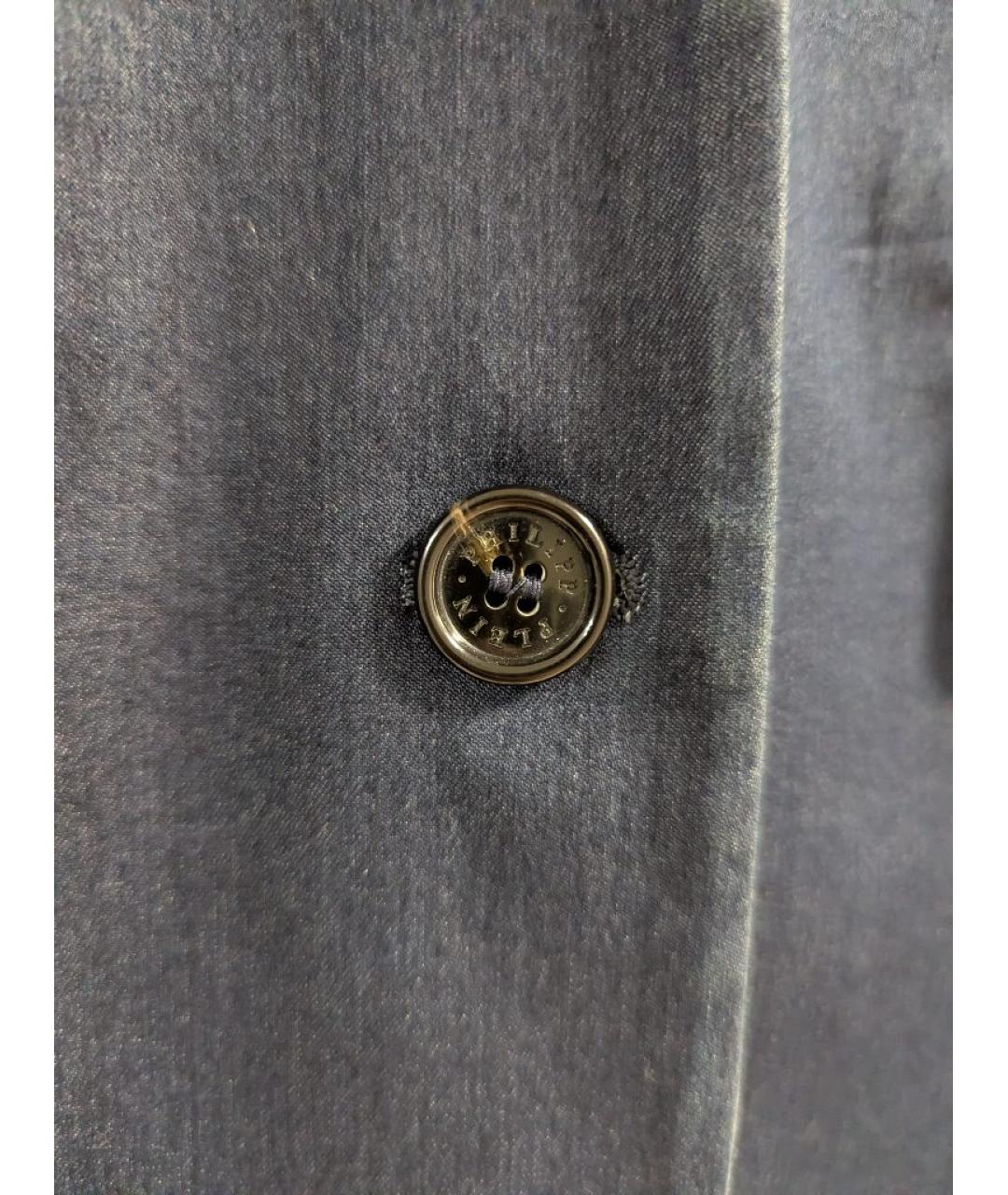 PHILIPP PLEIN Темно-синий деним жакет/пиджак, фото 6