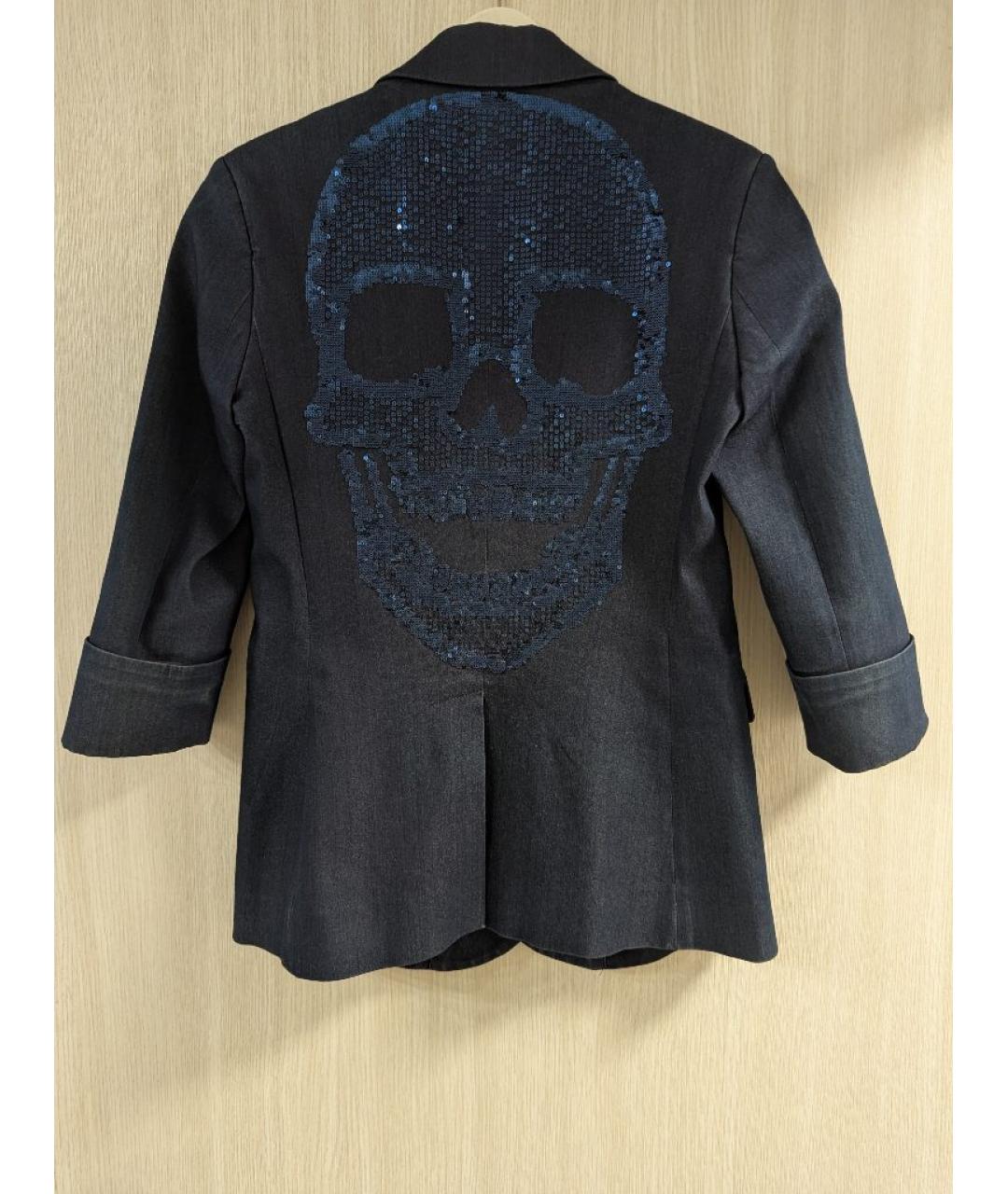 PHILIPP PLEIN Темно-синий деним жакет/пиджак, фото 2