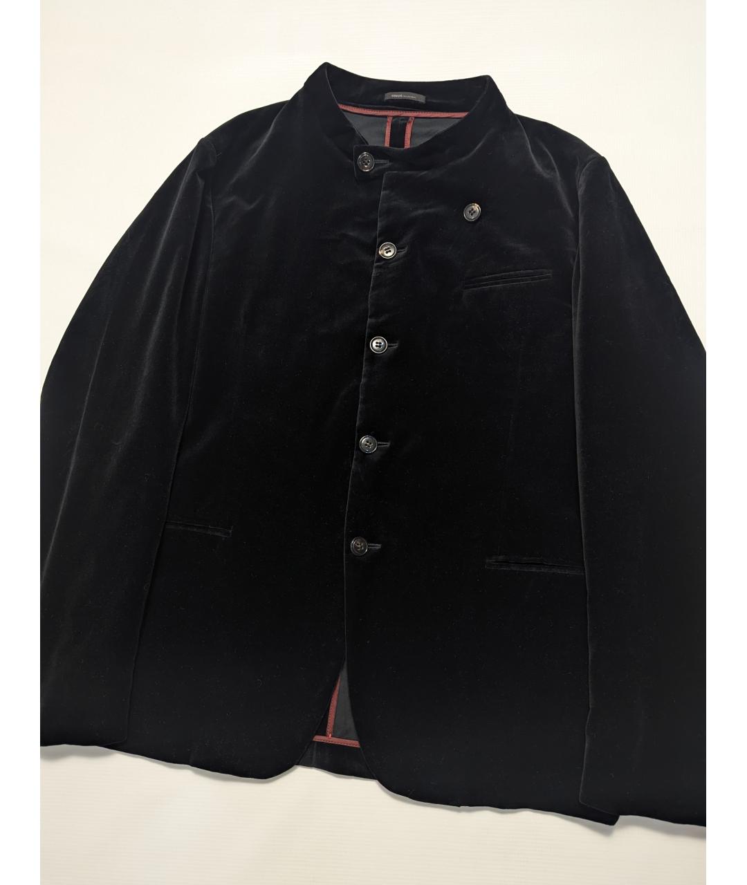 ARMANI COLLEZIONI Черный велюровый пиджак, фото 3