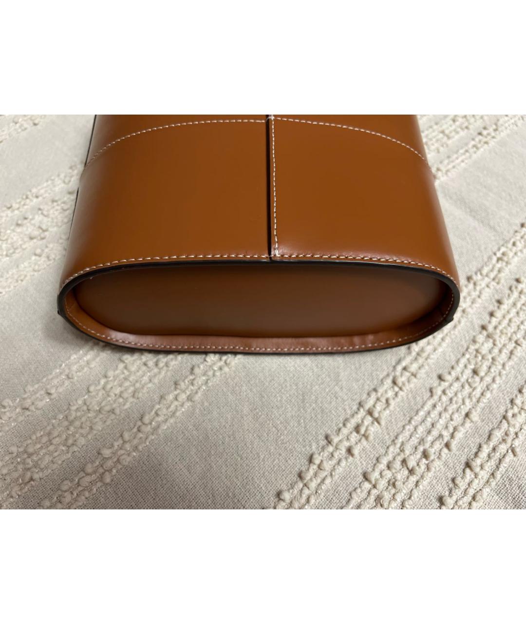 STAUD Коричневая кожаная сумка через плечо, фото 5