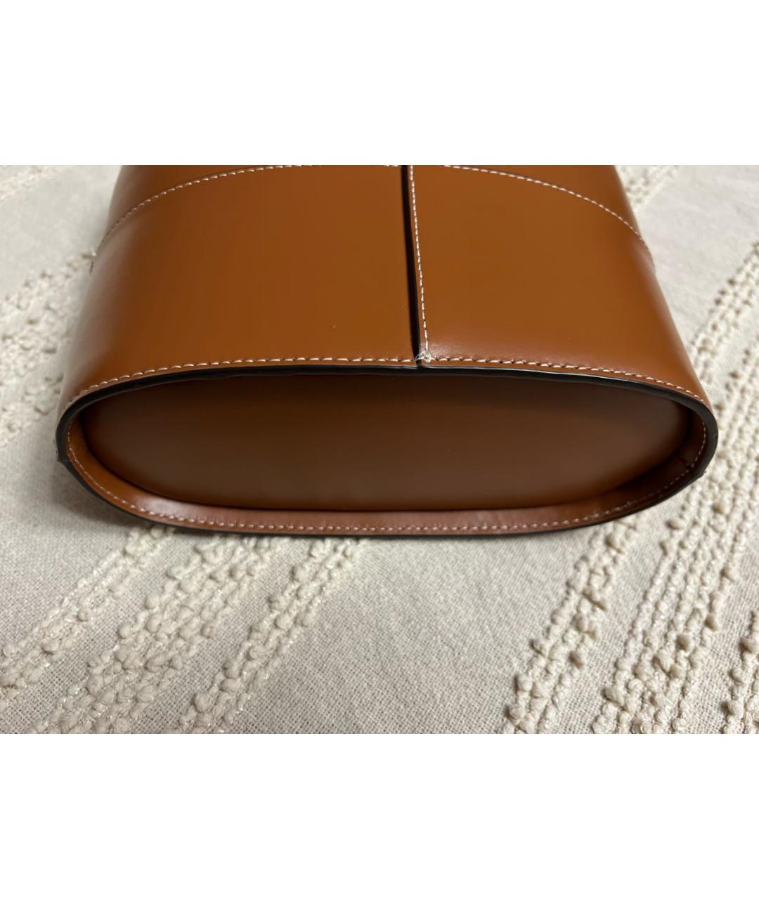 STAUD Коричневая кожаная сумка через плечо, фото 6