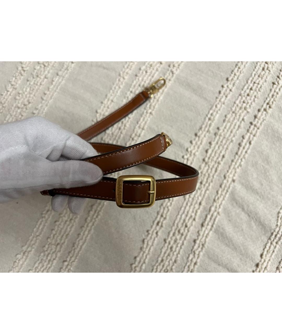 STAUD Коричневая кожаная сумка через плечо, фото 8