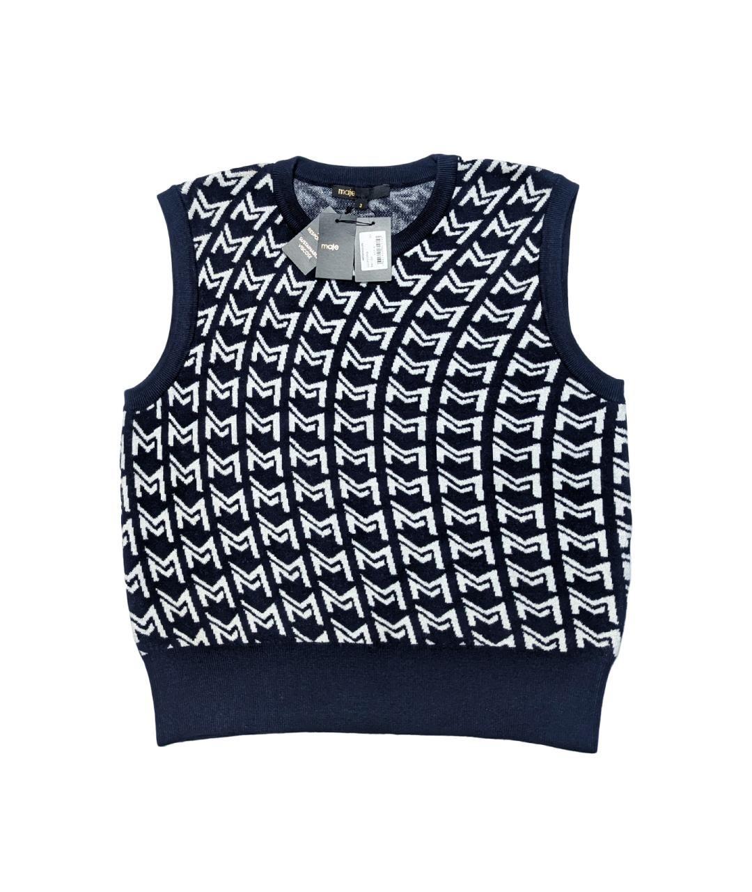 MAJE Синяя вискозная жилетка, фото 1