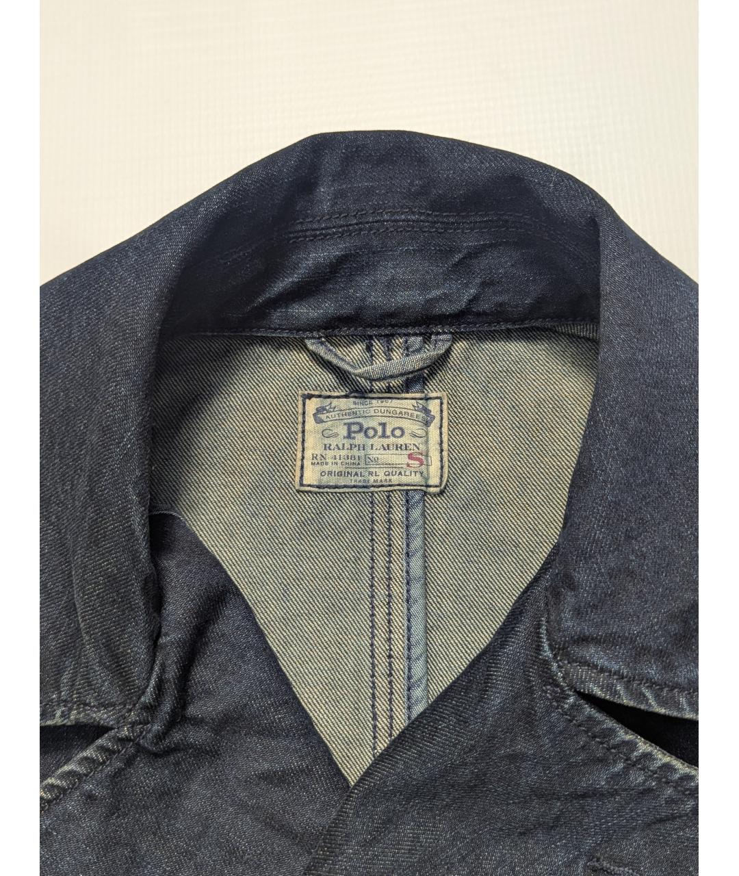 POLO RALPH LAUREN Темно-синий деним тренч/плащ, фото 2