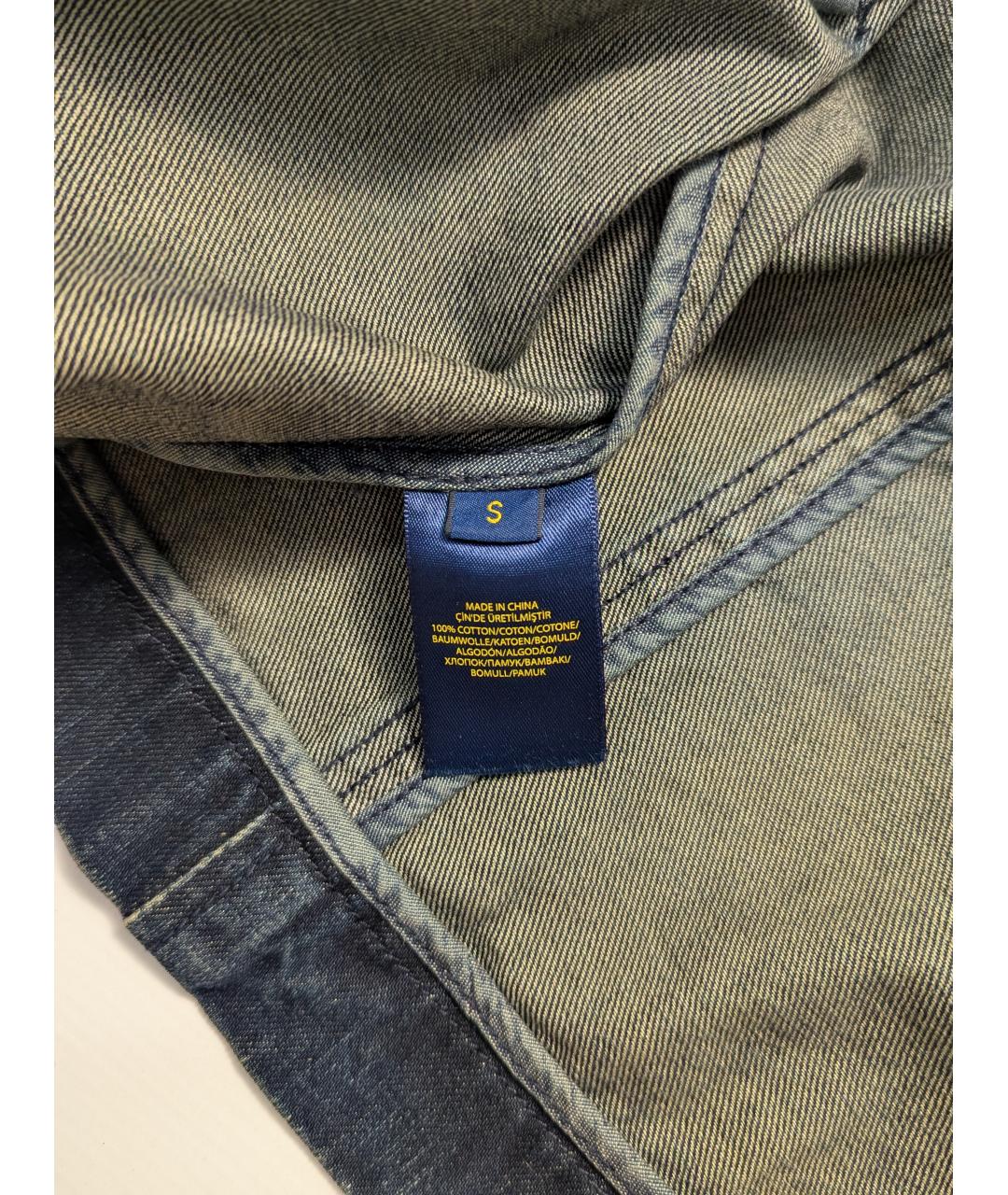 POLO RALPH LAUREN Темно-синий деним тренч/плащ, фото 6