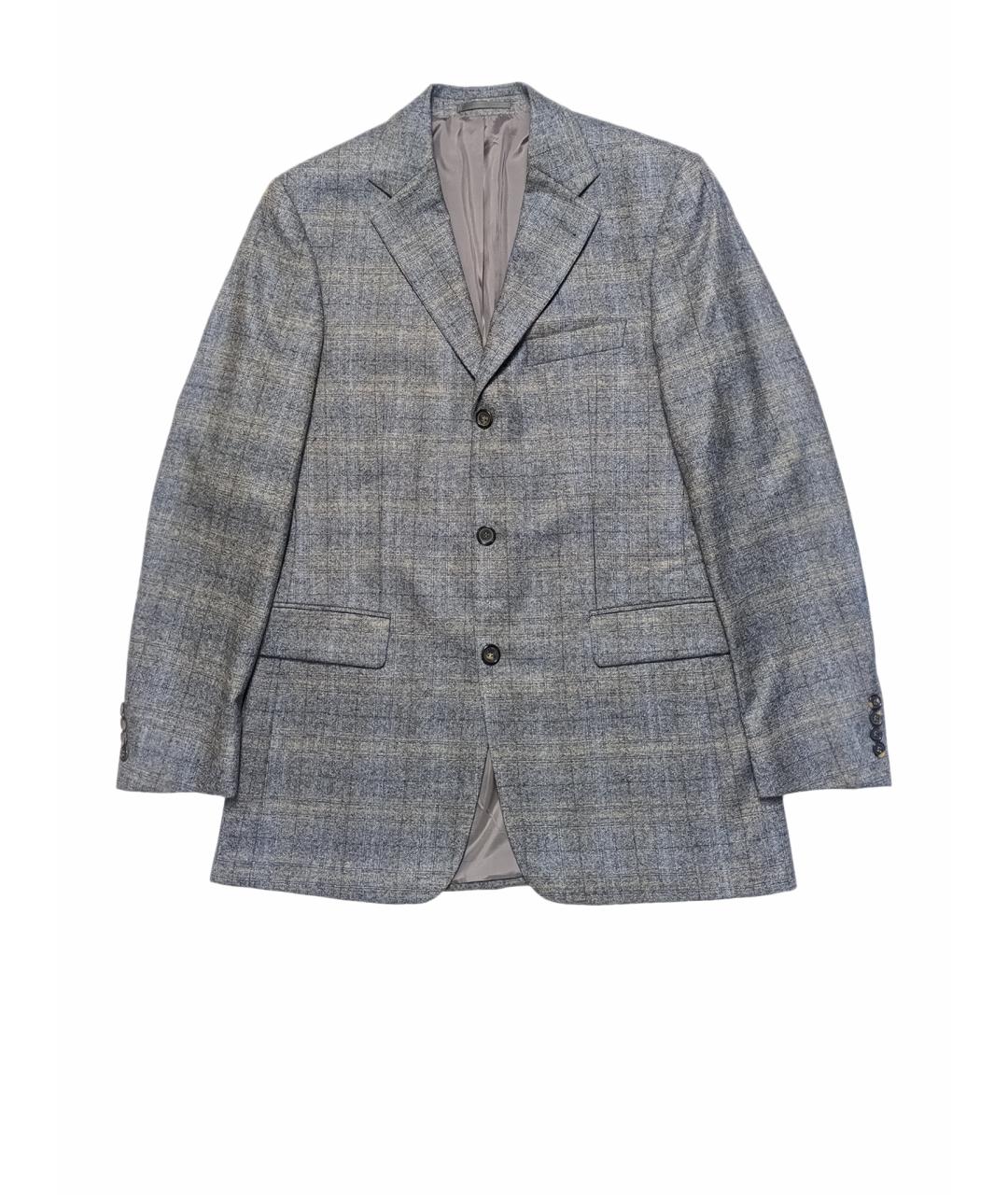HUGO BOSS Серый шерстяной пиджак, фото 1