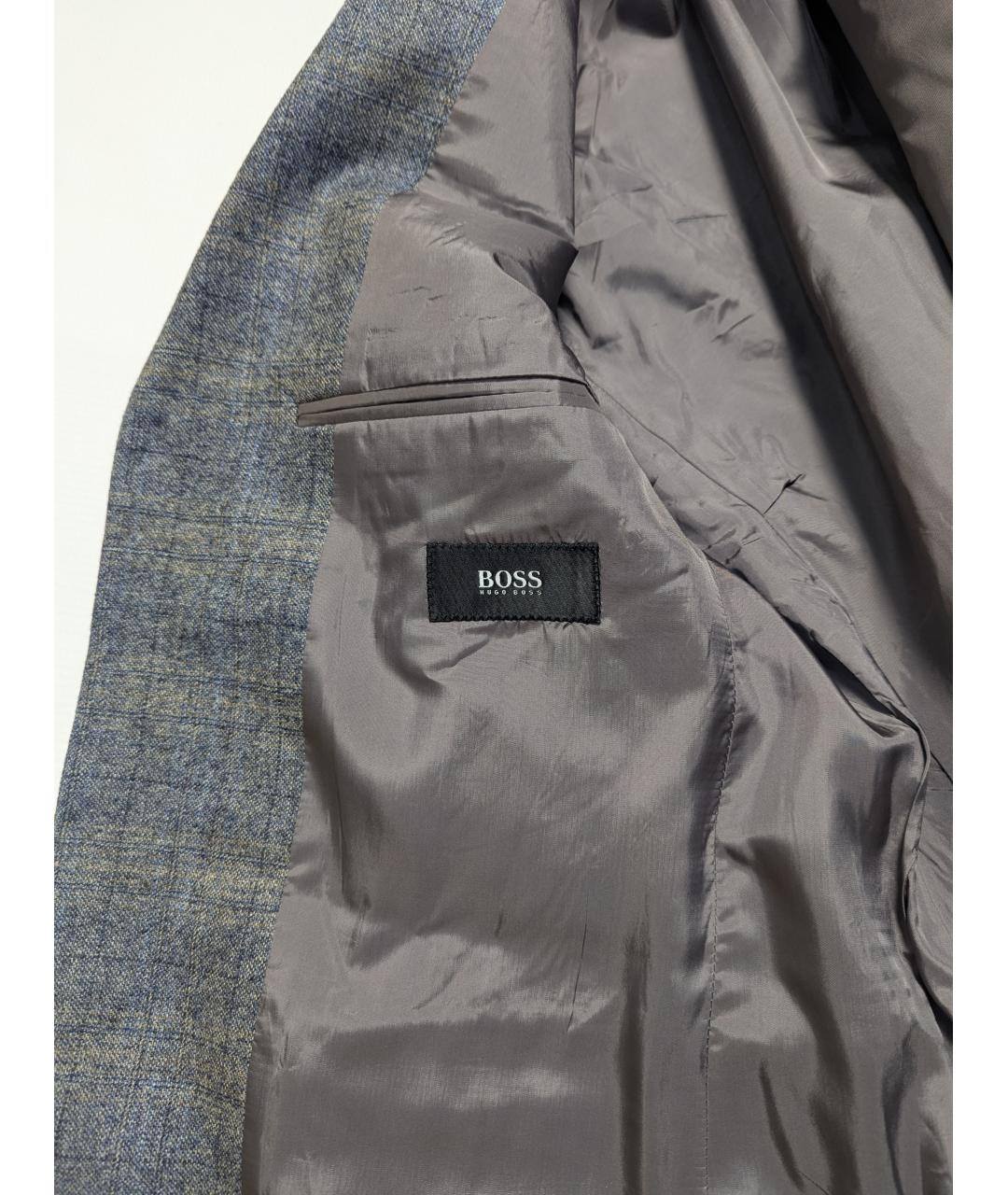 HUGO BOSS Серый шерстяной пиджак, фото 5