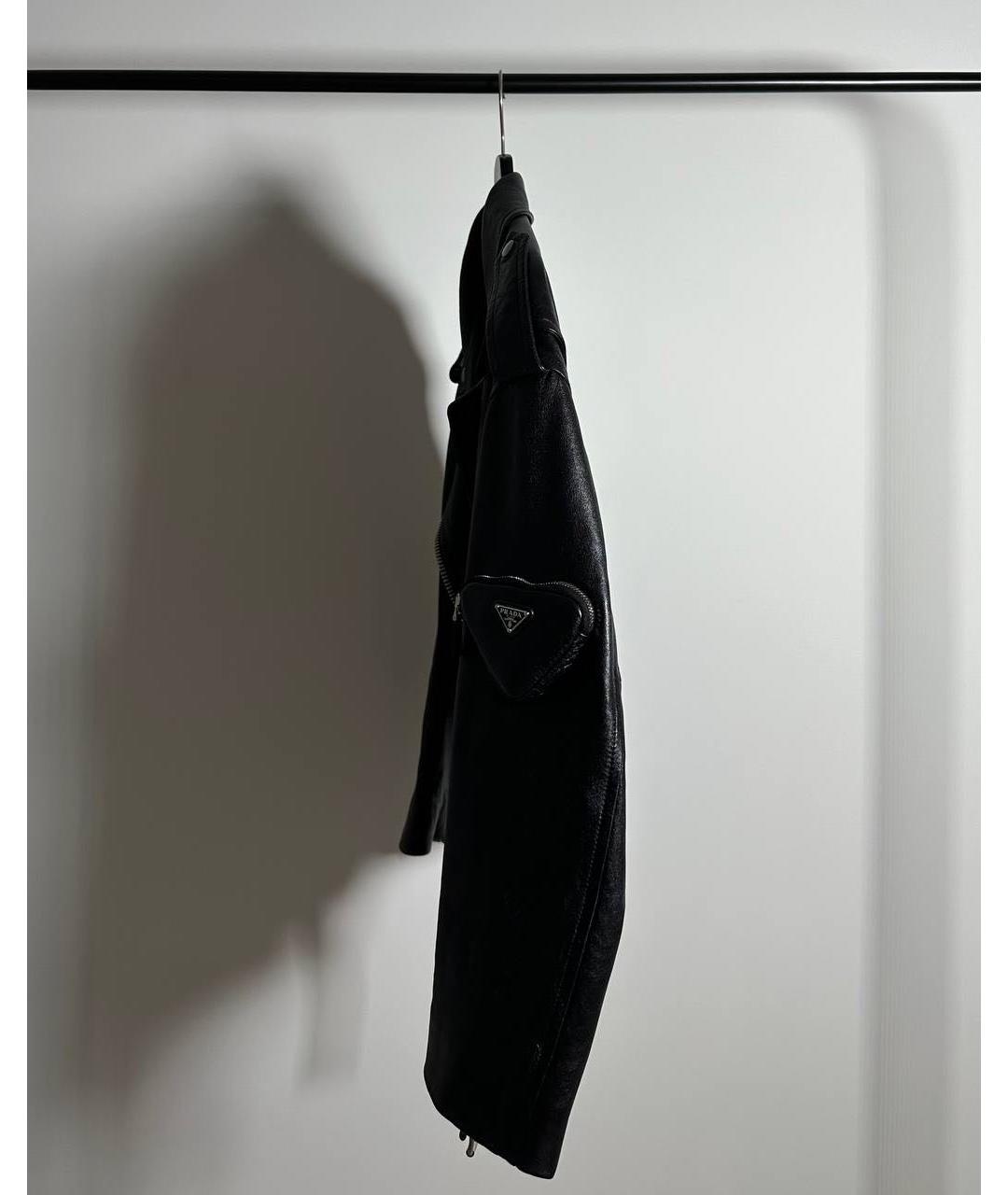 PRADA Черная кожаная куртка, фото 6