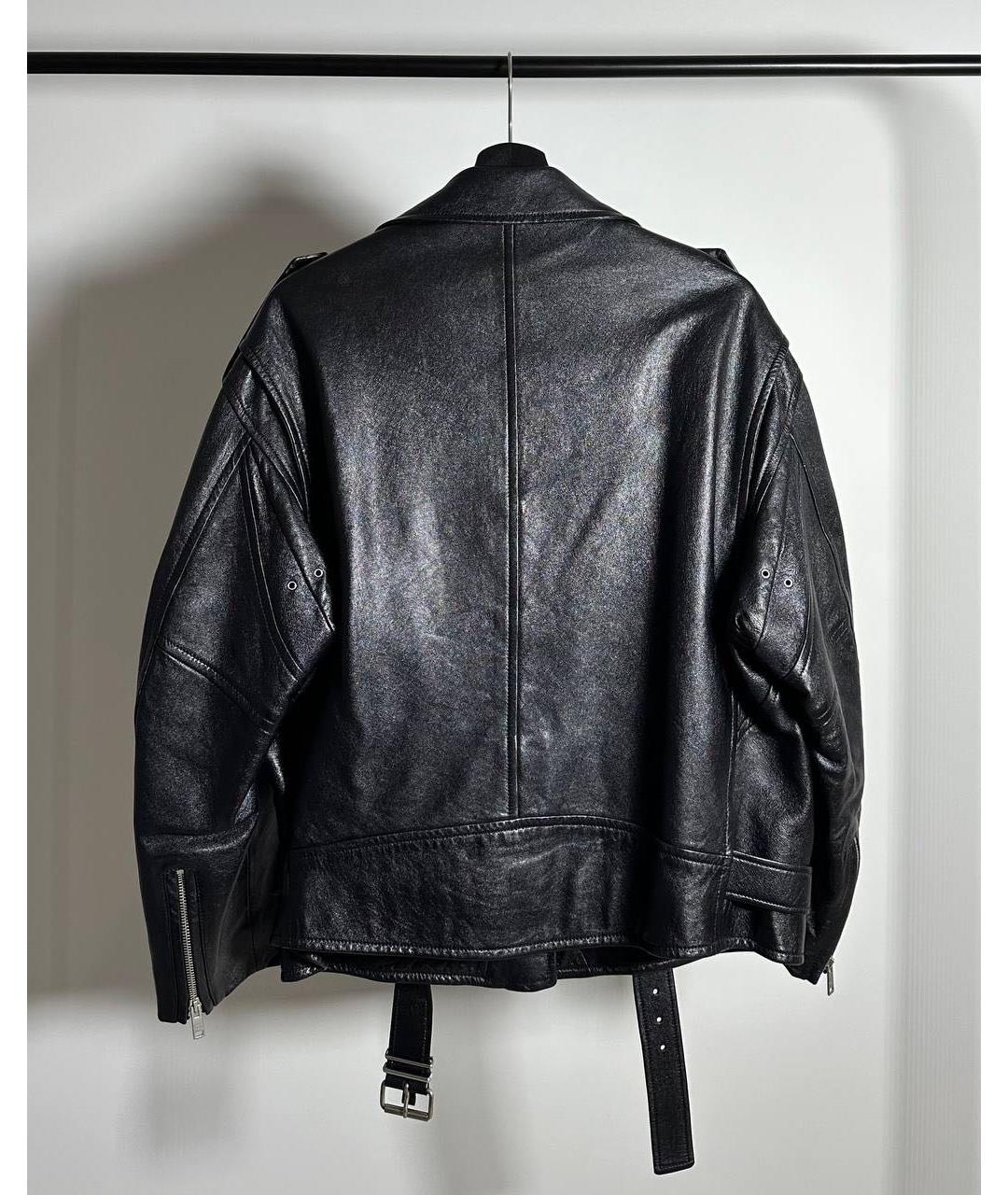 PRADA Черная кожаная куртка, фото 3