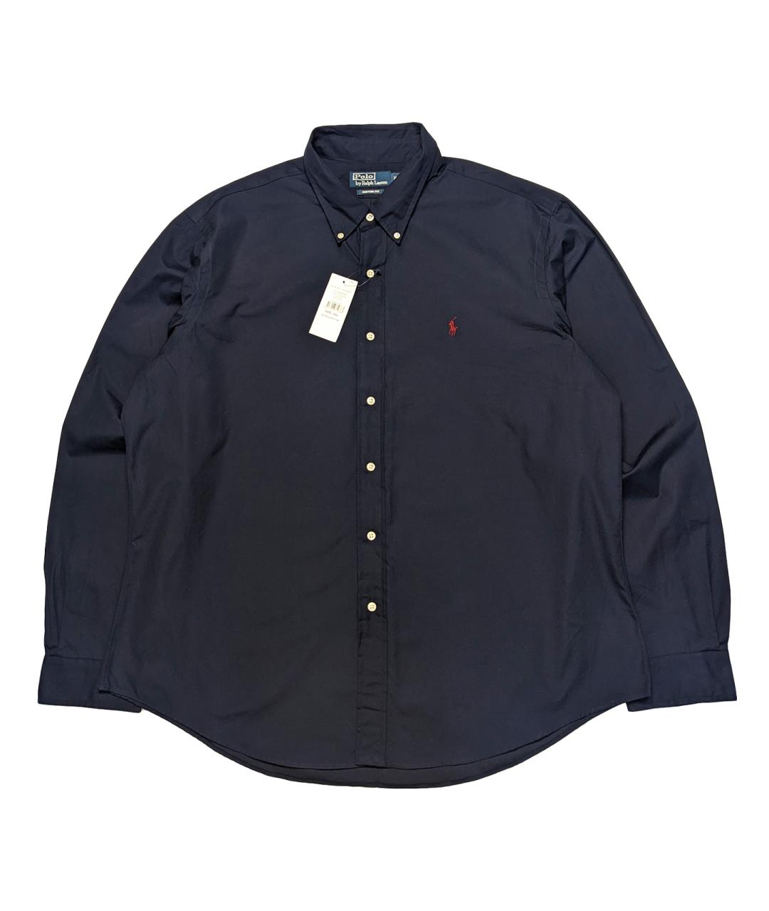 POLO RALPH LAUREN Темно-синяя хлопковая классическая рубашка, фото 5