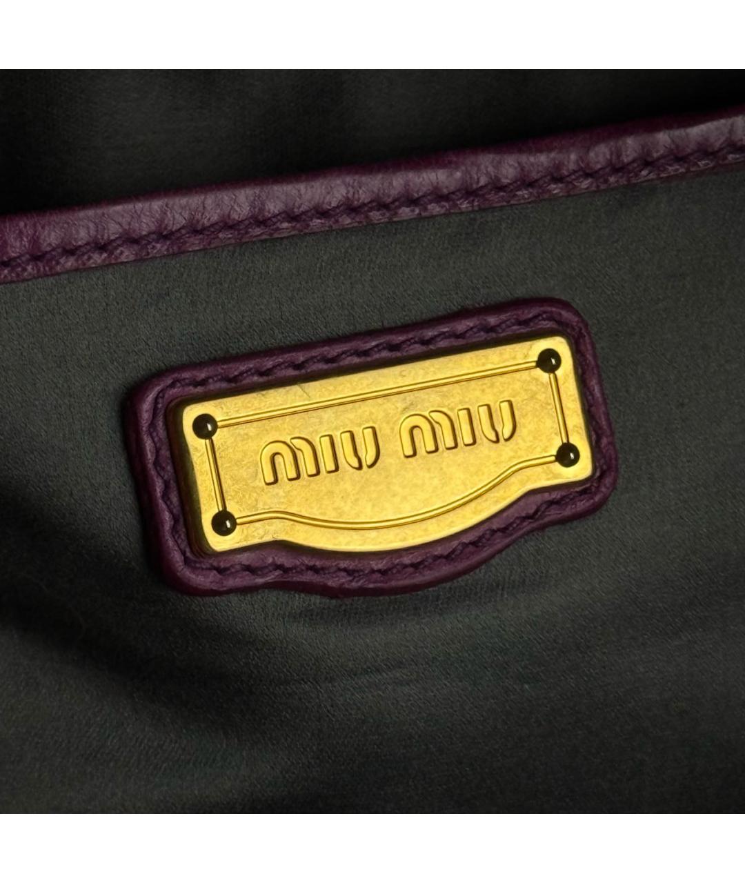 MIU MIU Розовая кожаная сумка с короткими ручками, фото 7