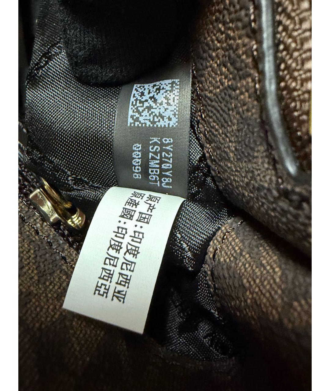 MICHAEL KORS Черная кожаная сумка с короткими ручками, фото 8