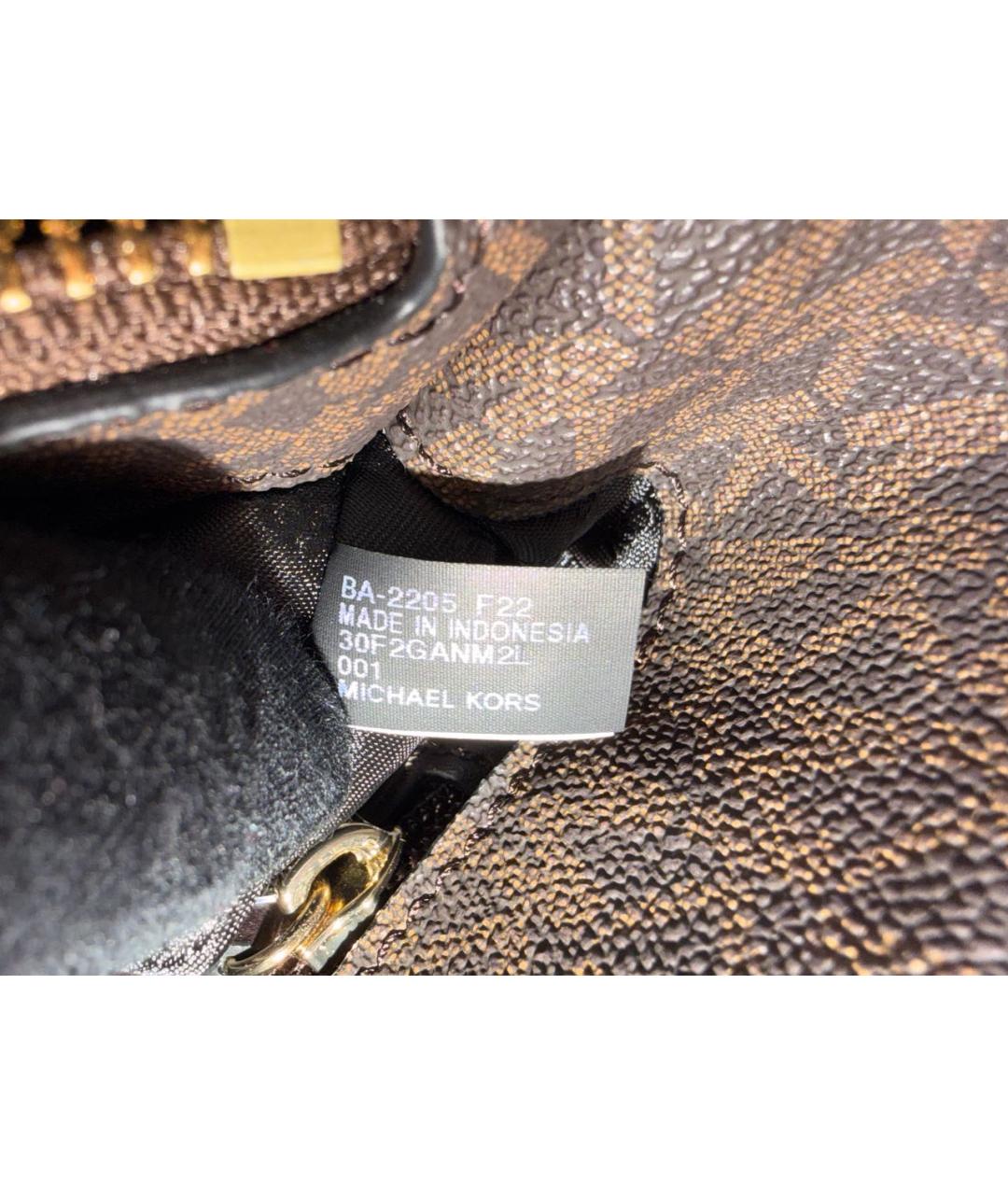 MICHAEL KORS Черная кожаная сумка с короткими ручками, фото 7