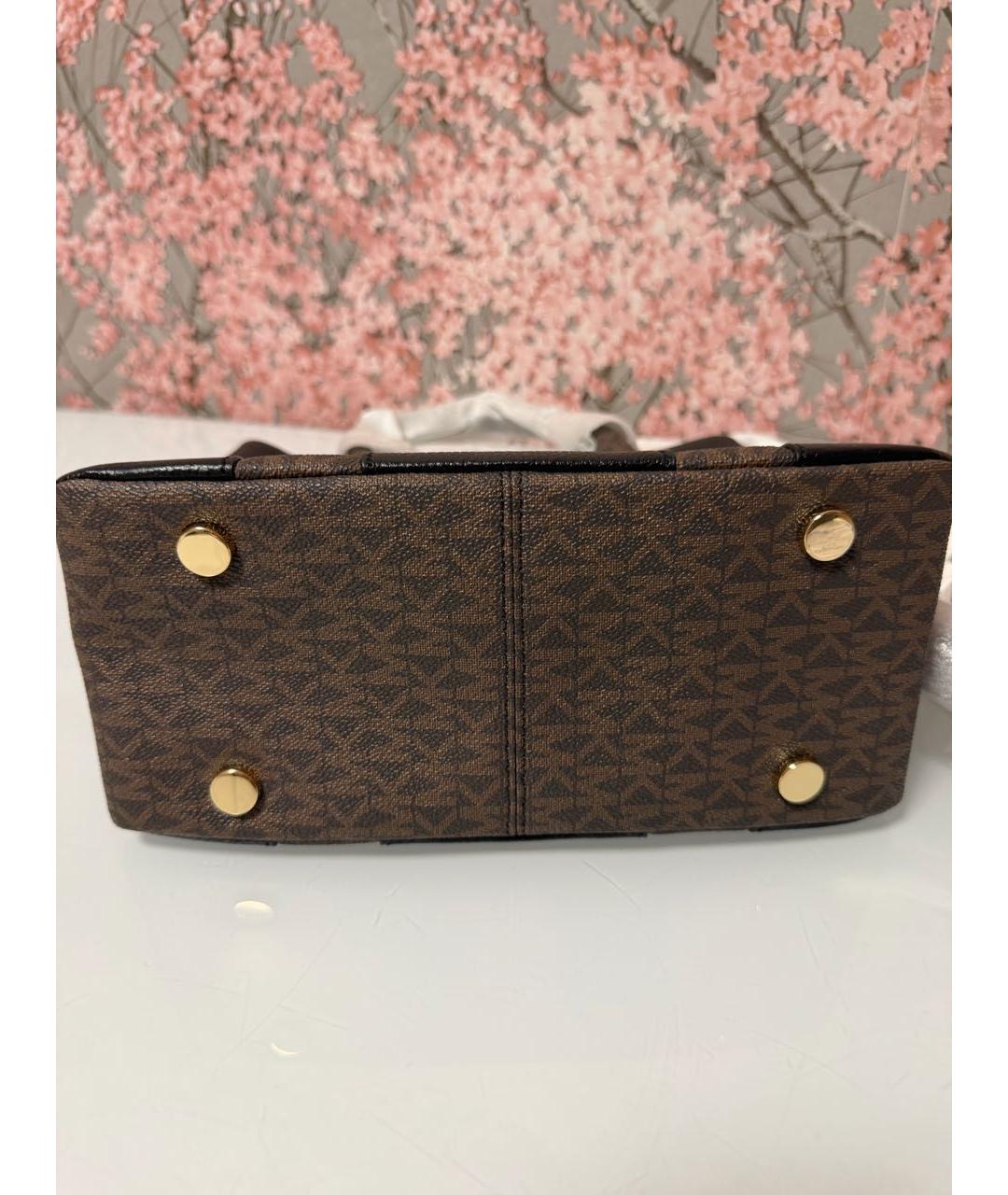 MICHAEL KORS Черная кожаная сумка с короткими ручками, фото 3