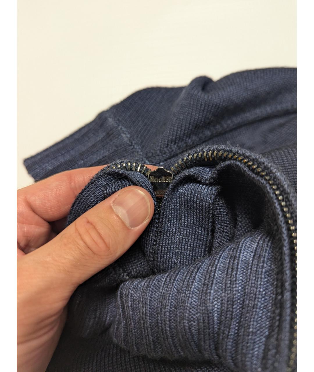 MOORER Синий шерстяной джемпер / свитер, фото 3