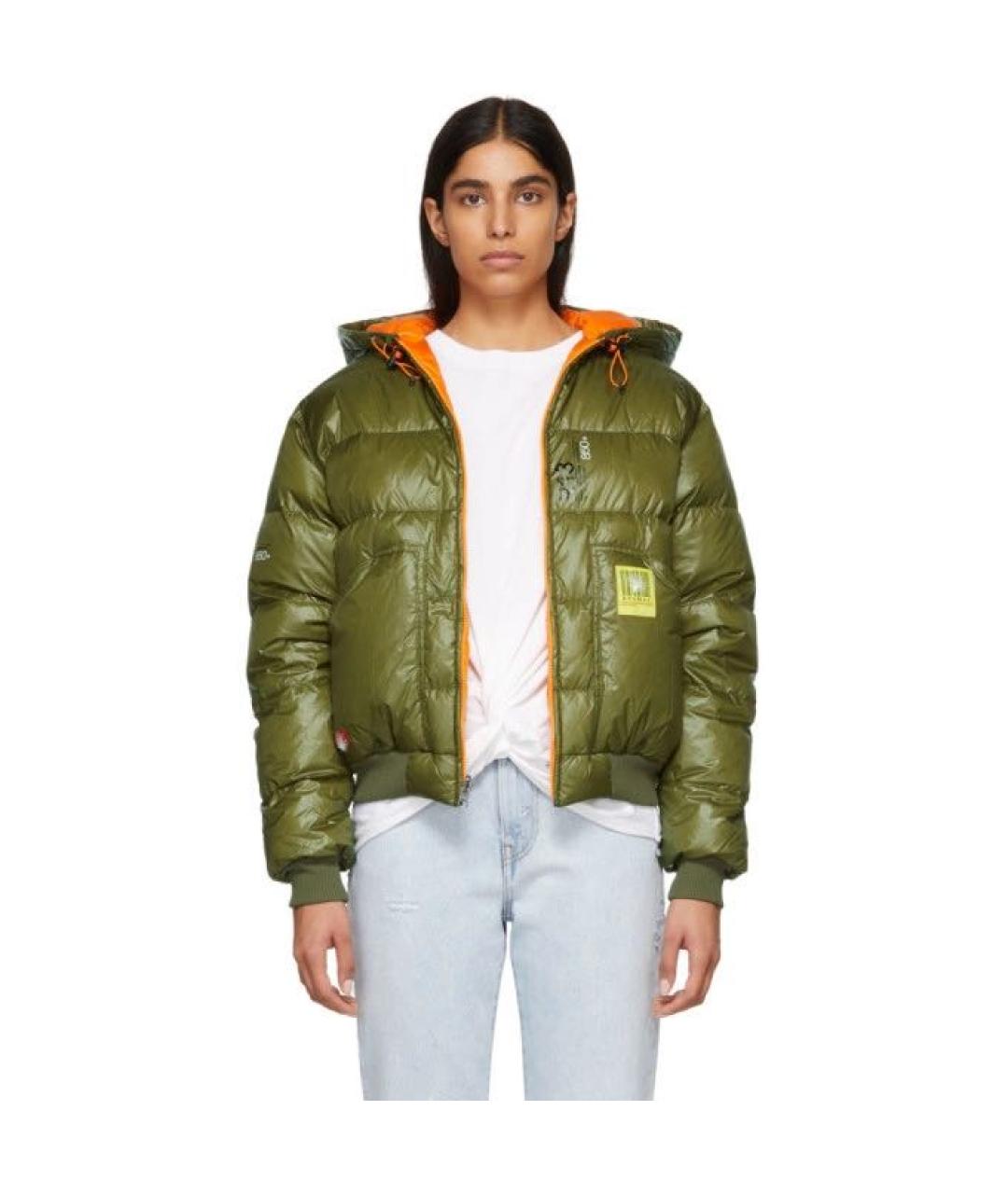 R13 Хаки полиэстеровый пуховик, фото 8