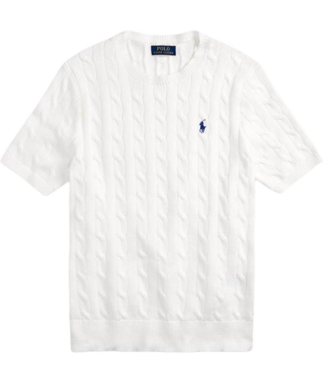POLO RALPH LAUREN Белый хлопковый джемпер / свитер, фото 1