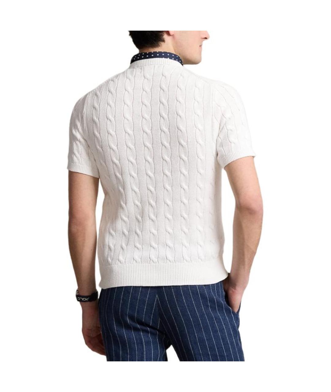 POLO RALPH LAUREN Белый хлопковый джемпер / свитер, фото 4