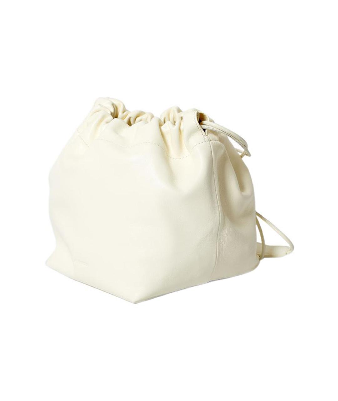 JIL SANDER Бежевая кожаная сумка через плечо, фото 2