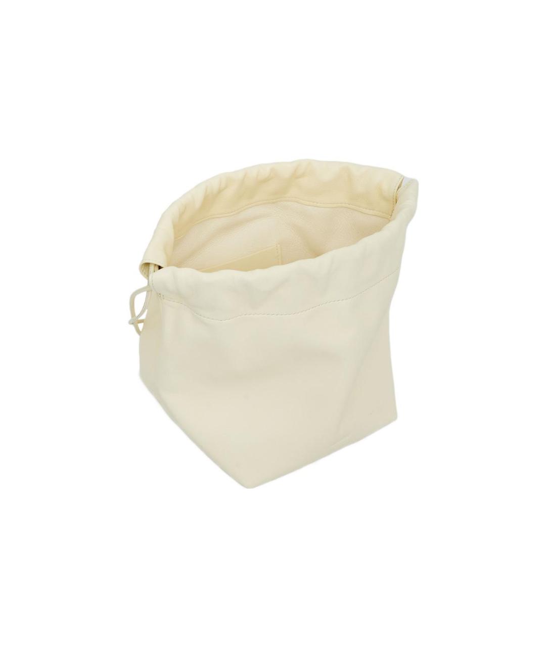 JIL SANDER Бежевая кожаная сумка через плечо, фото 4