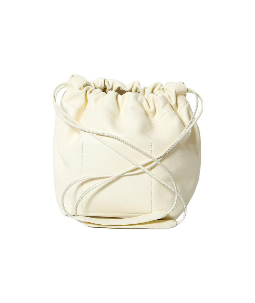 JIL SANDER Бежевая кожаная сумка через плечо, фото 3