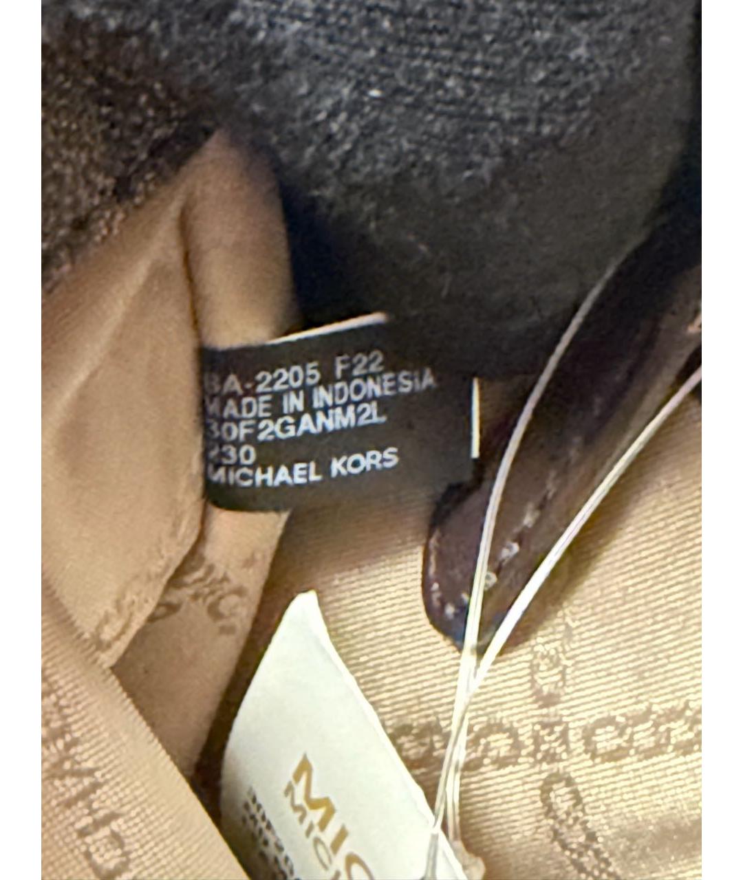 MICHAEL KORS Коричневая кожаная сумка с короткими ручками, фото 7