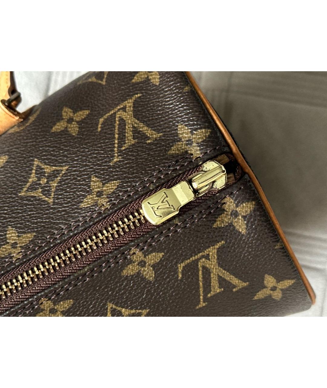 LOUIS VUITTON Коричневая сумка с короткими ручками, фото 7