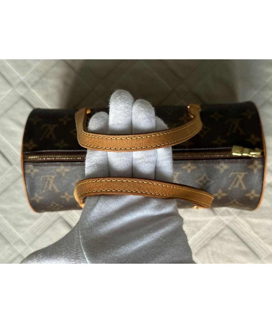 LOUIS VUITTON Коричневая сумка с короткими ручками, фото 5