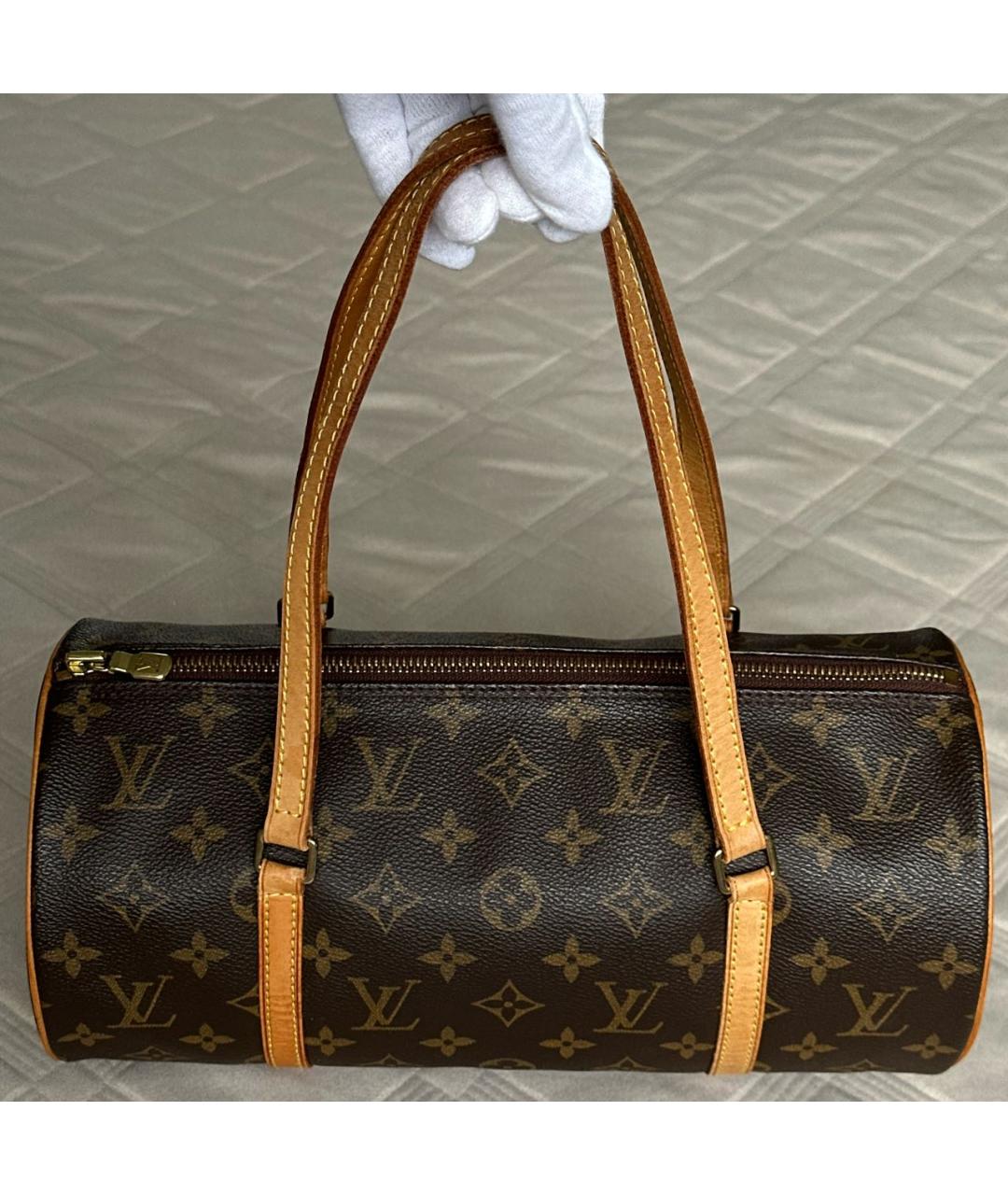 LOUIS VUITTON Коричневая сумка с короткими ручками, фото 3