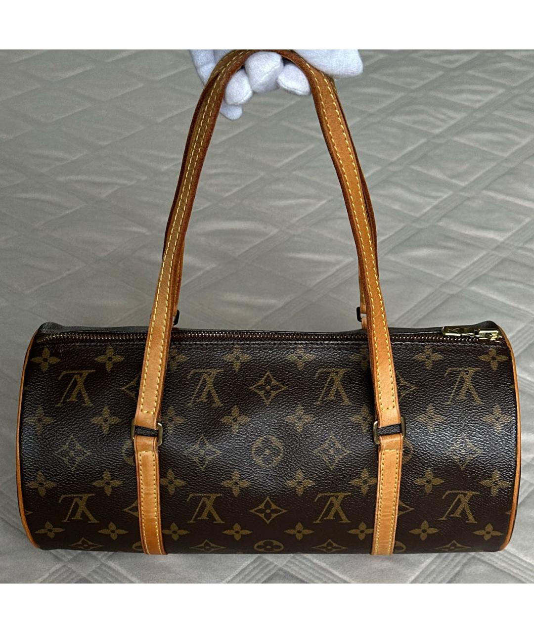 LOUIS VUITTON Коричневая сумка с короткими ручками, фото 4