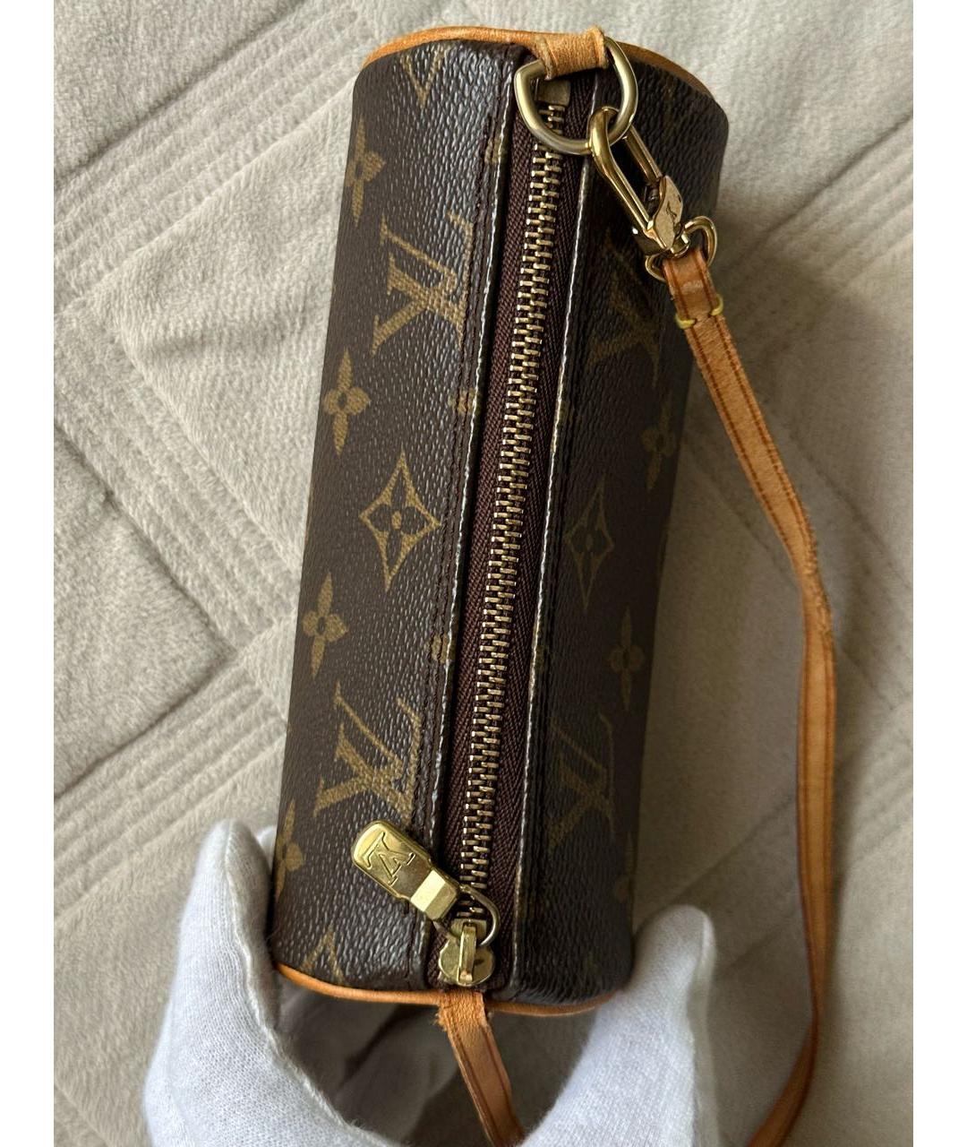 LOUIS VUITTON Коричневая сумка с короткими ручками, фото 8