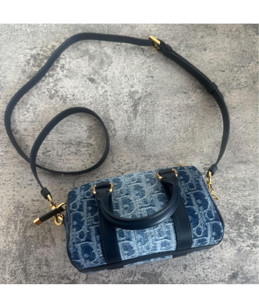 CHRISTIAN DIOR Синяя деним сумка через плечо, фото 5
