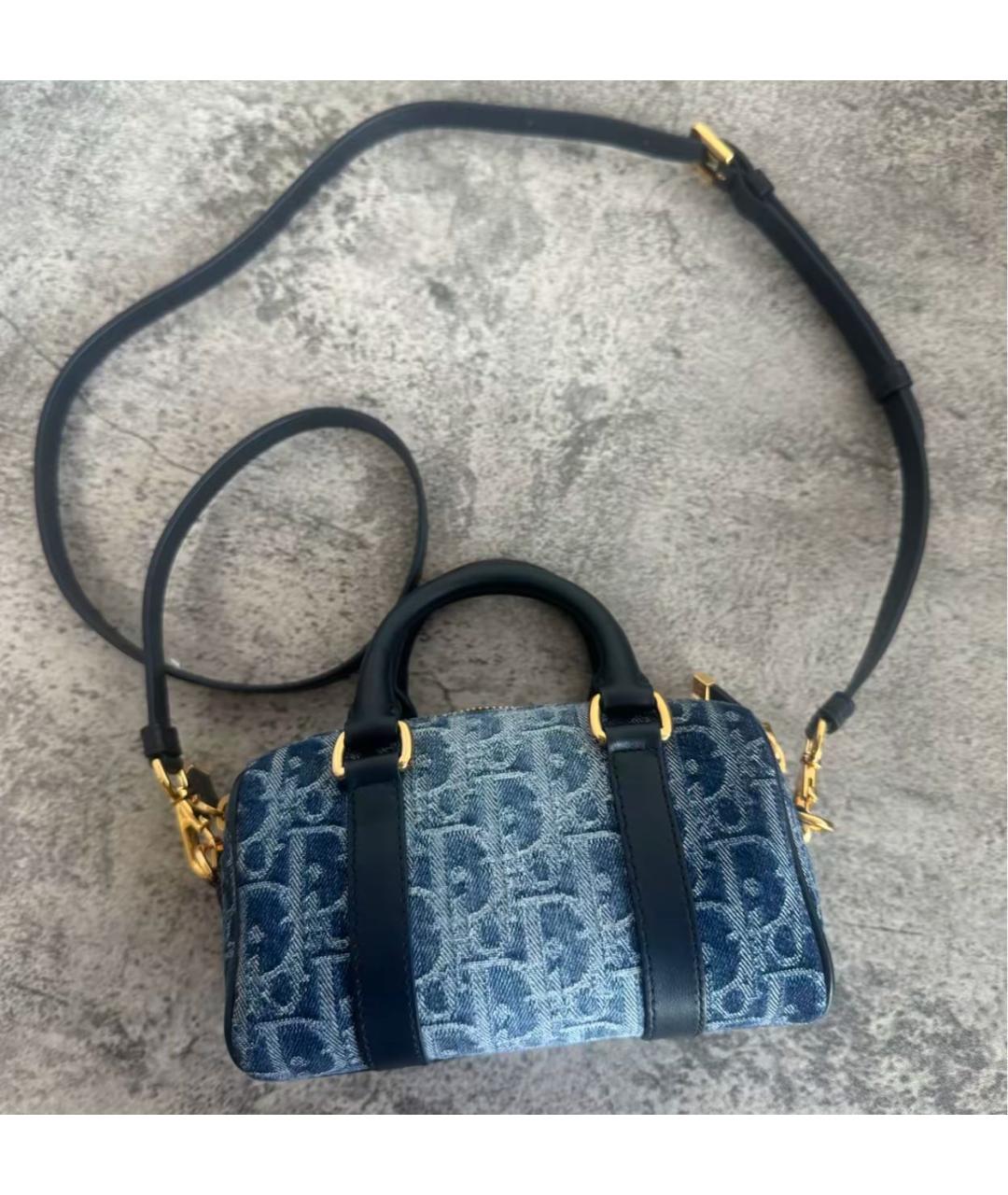 CHRISTIAN DIOR Синяя деним сумка через плечо, фото 4