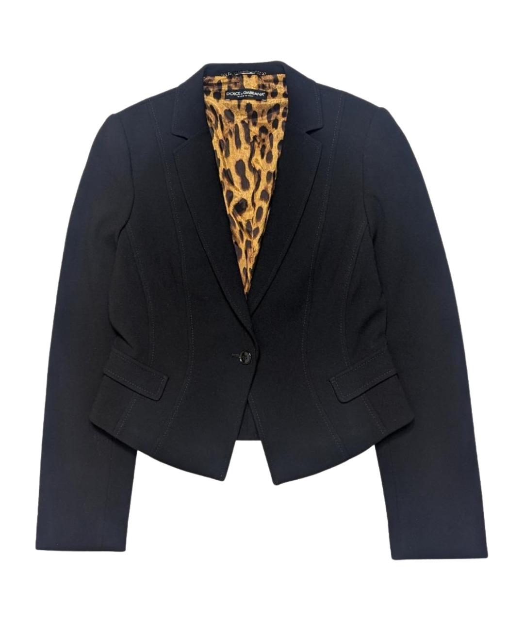 DOLCE&GABBANA Черный хлопковый жакет/пиджак, фото 1