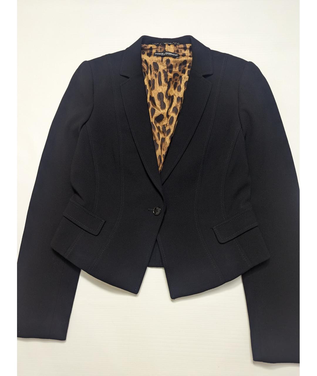 DOLCE&GABBANA Черный хлопковый жакет/пиджак, фото 3