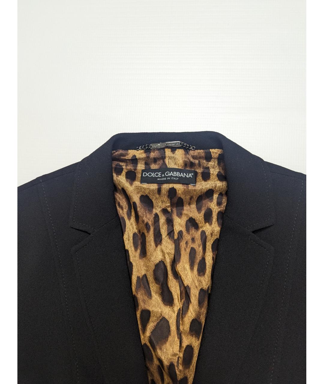 DOLCE&GABBANA Черный хлопковый жакет/пиджак, фото 2