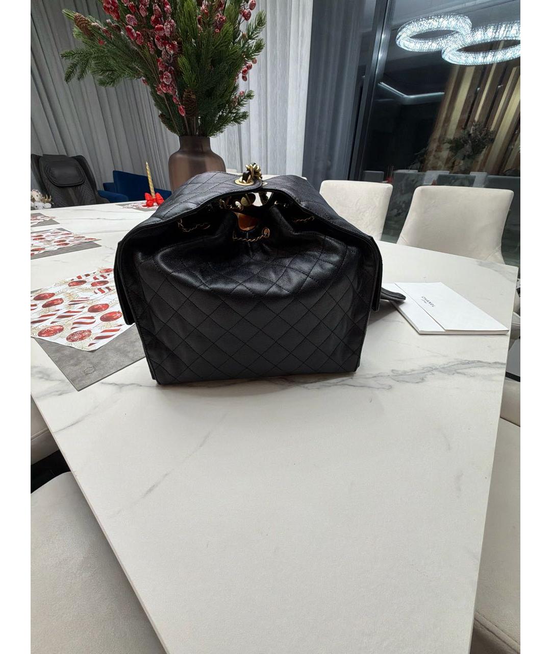 CHANEL Черная кожаная сумка через плечо, фото 3