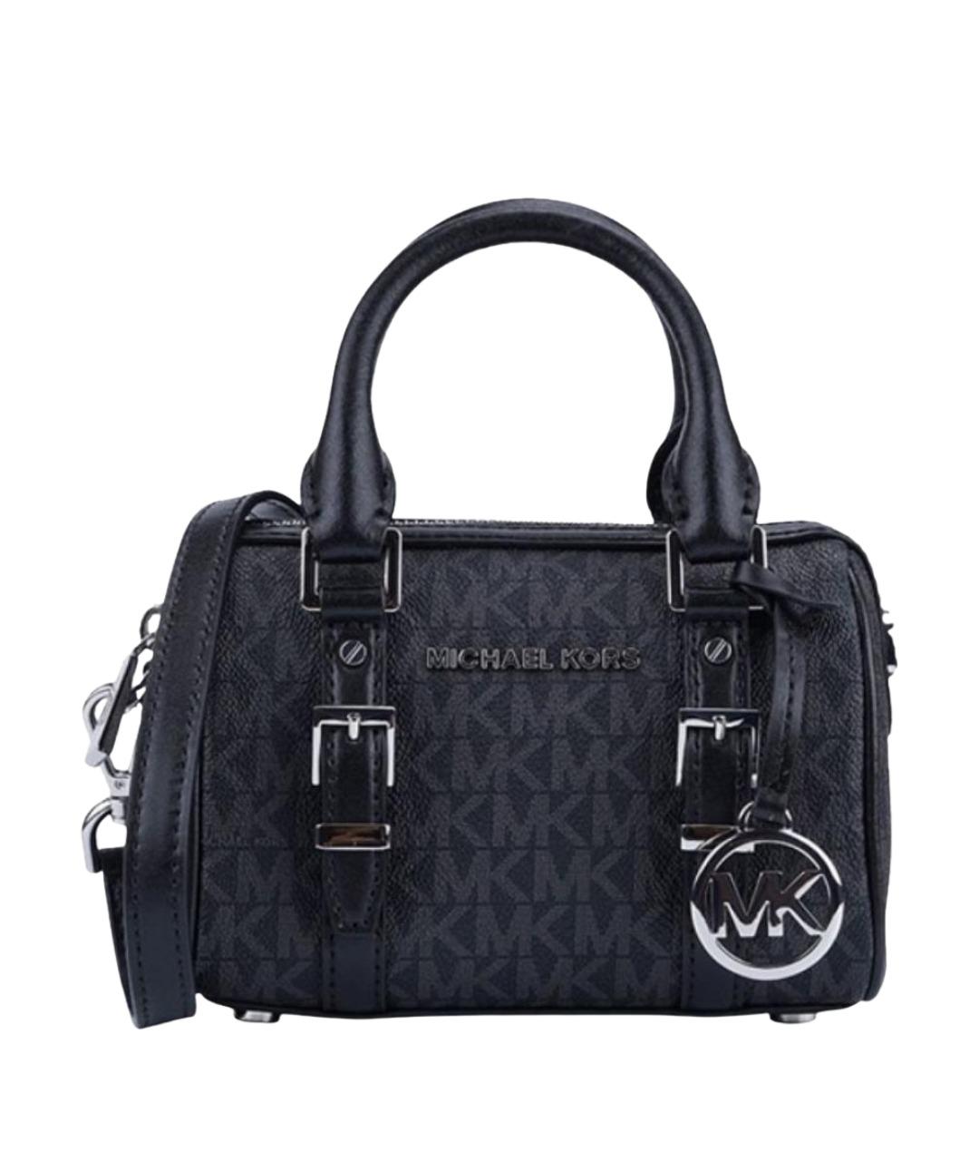 MICHAEL KORS Черная кожаная сумка через плечо, фото 1