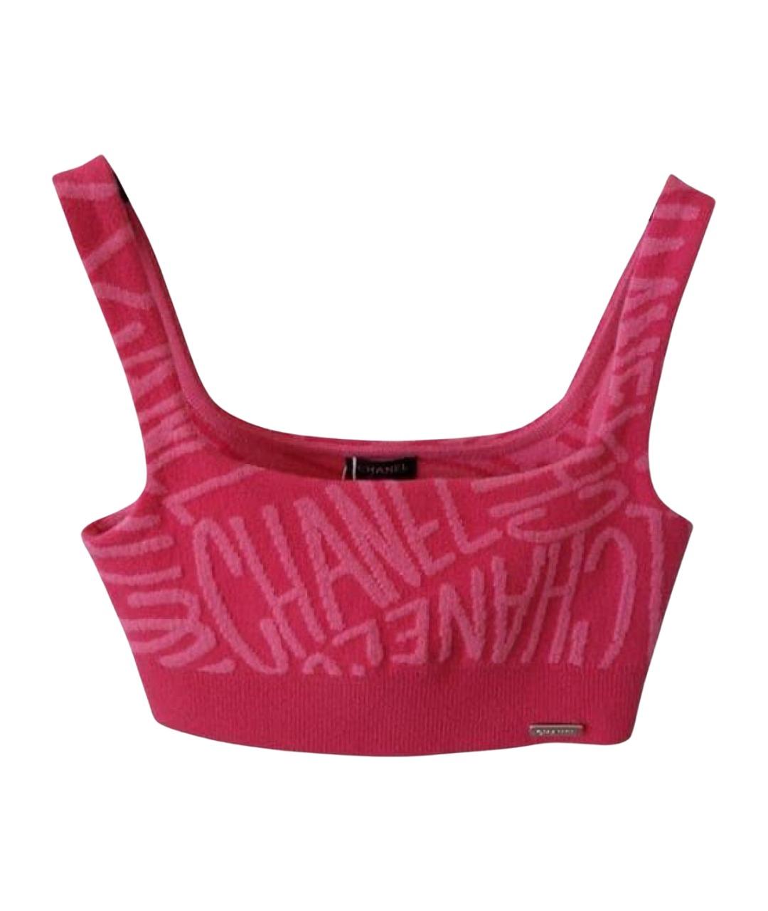 CHANEL Розовая хлопковая футболка, фото 1