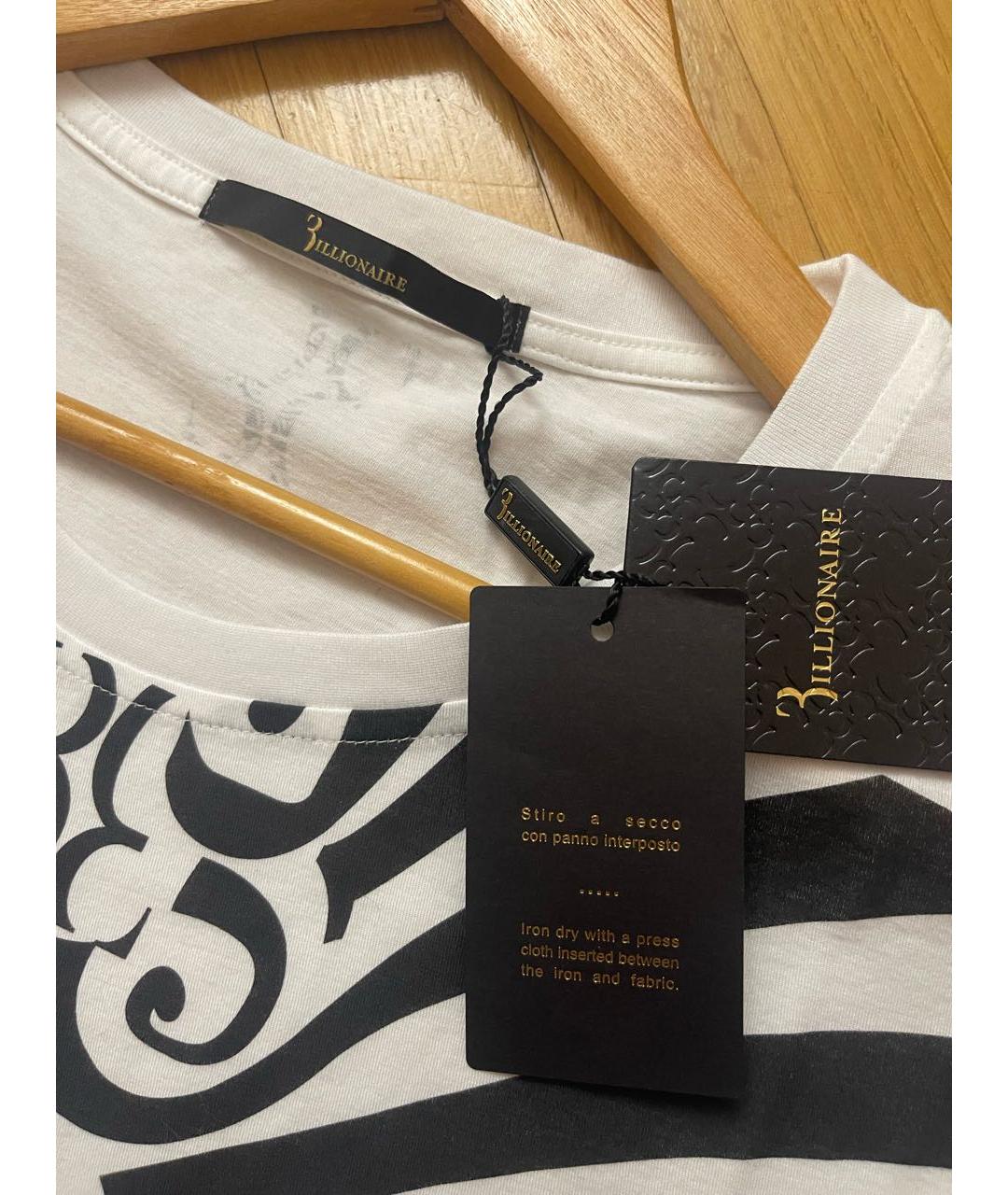 BILLIONAIRE Белая хлопковая футболка, фото 4