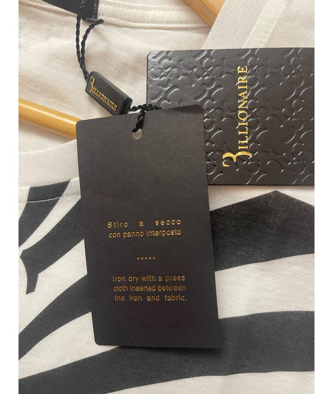 BILLIONAIRE Белая хлопковая футболка, фото 8