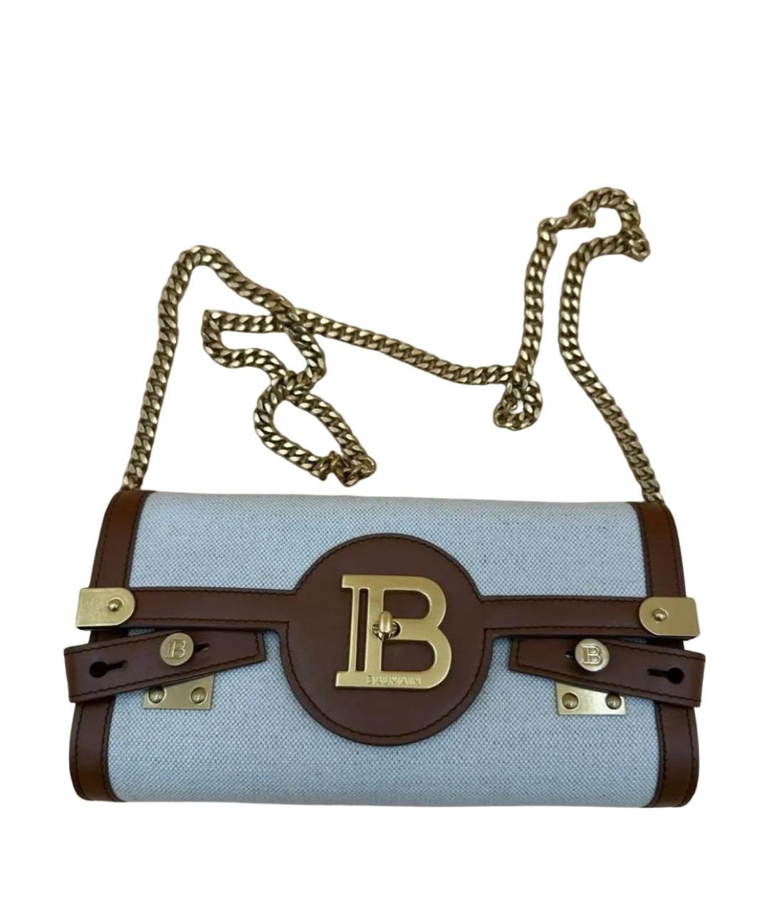 BALMAIN Коричневая кожаная сумка через плечо, фото 1