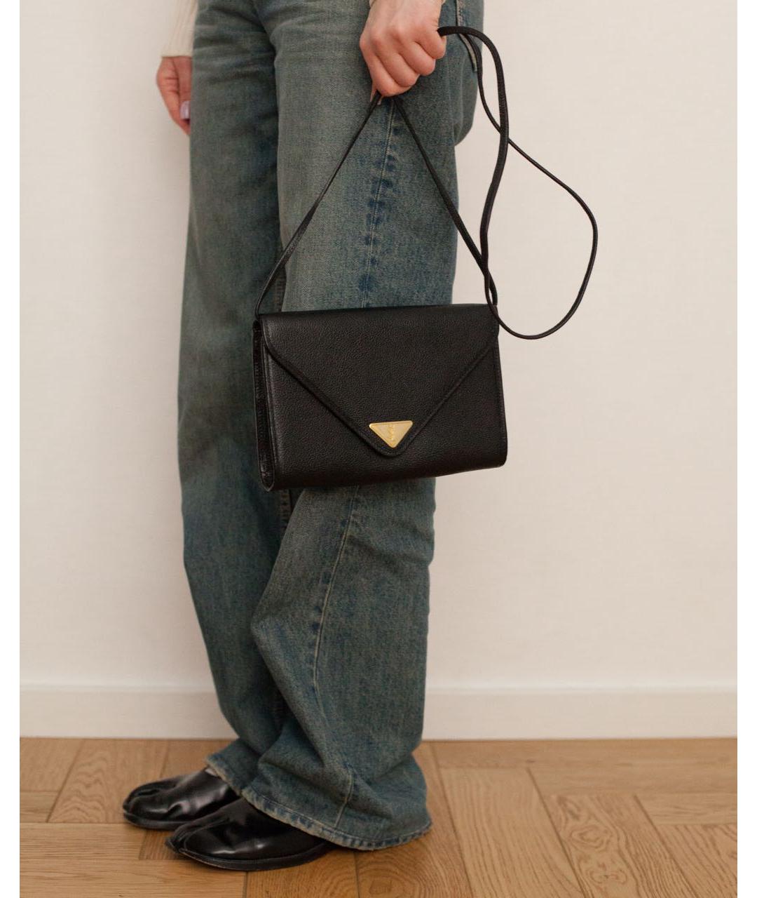 SAINT LAURENT Черная кожаная сумка через плечо, фото 4