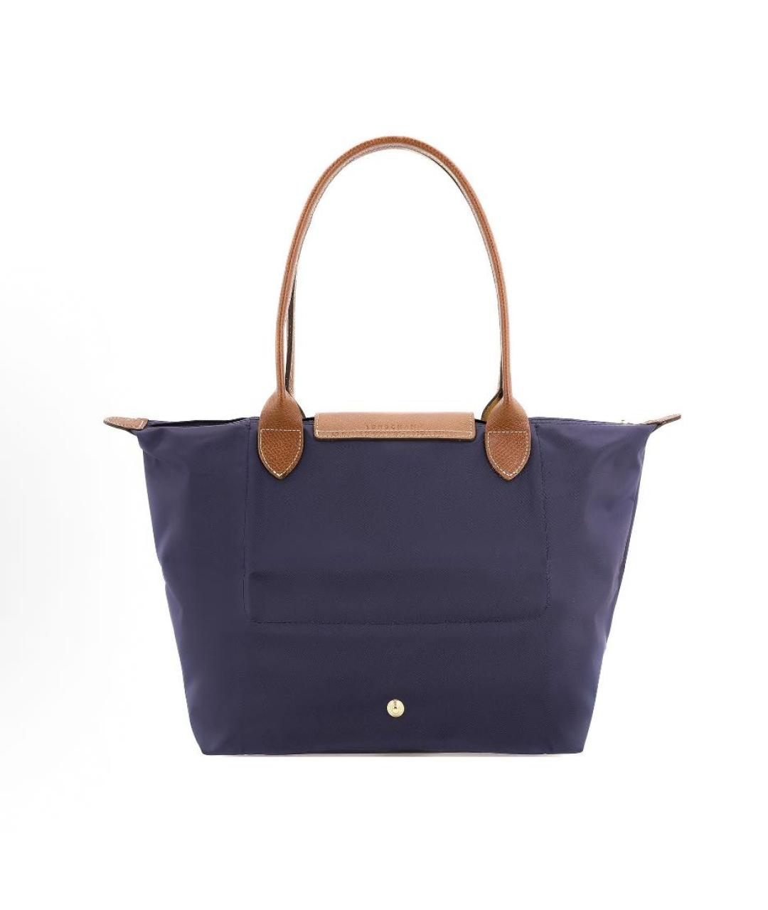 LONGCHAMP Темно-синяя тканевая сумка с короткими ручками, фото 3