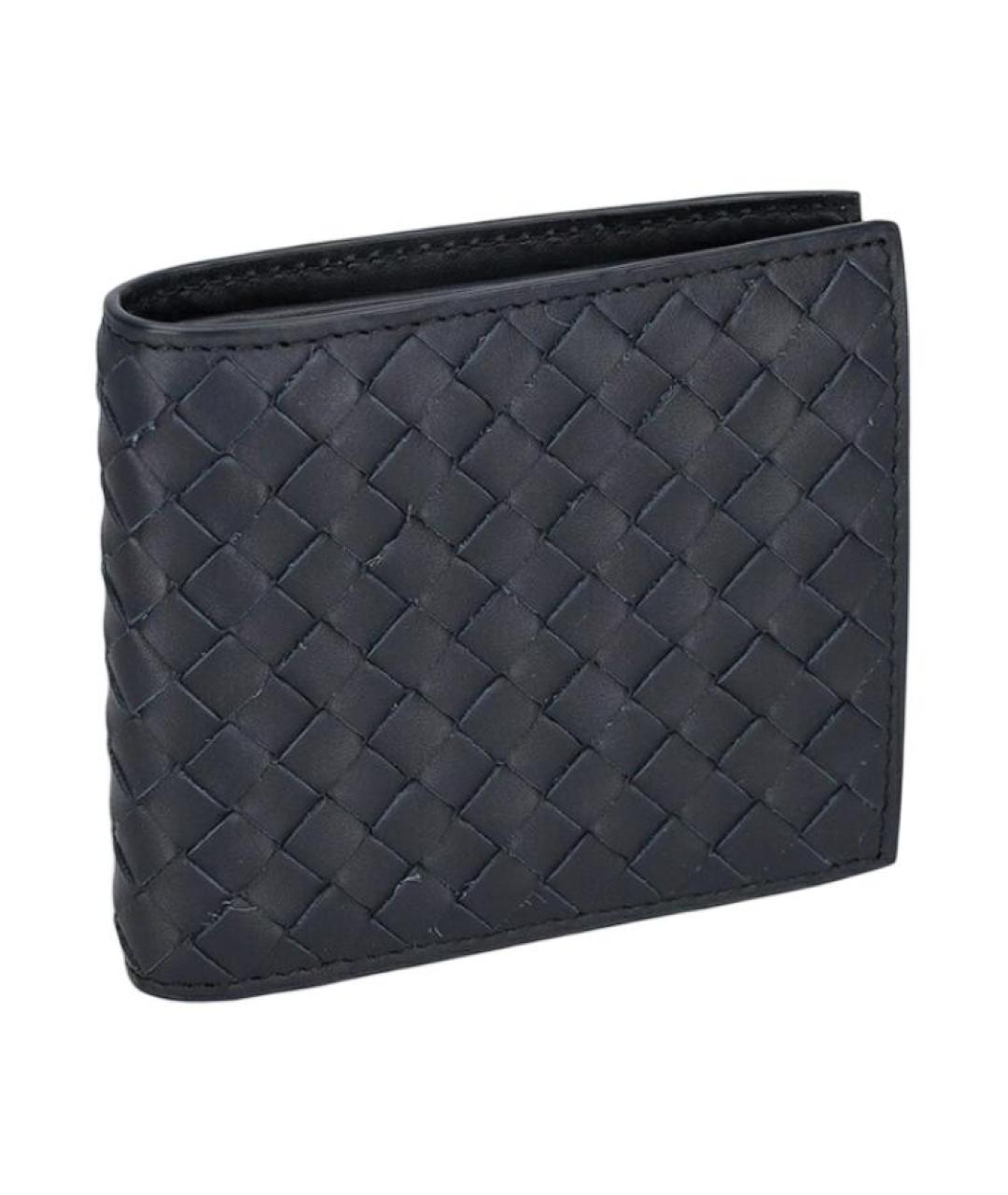 BOTTEGA VENETA Темно-синий кожаный кошелек, фото 1