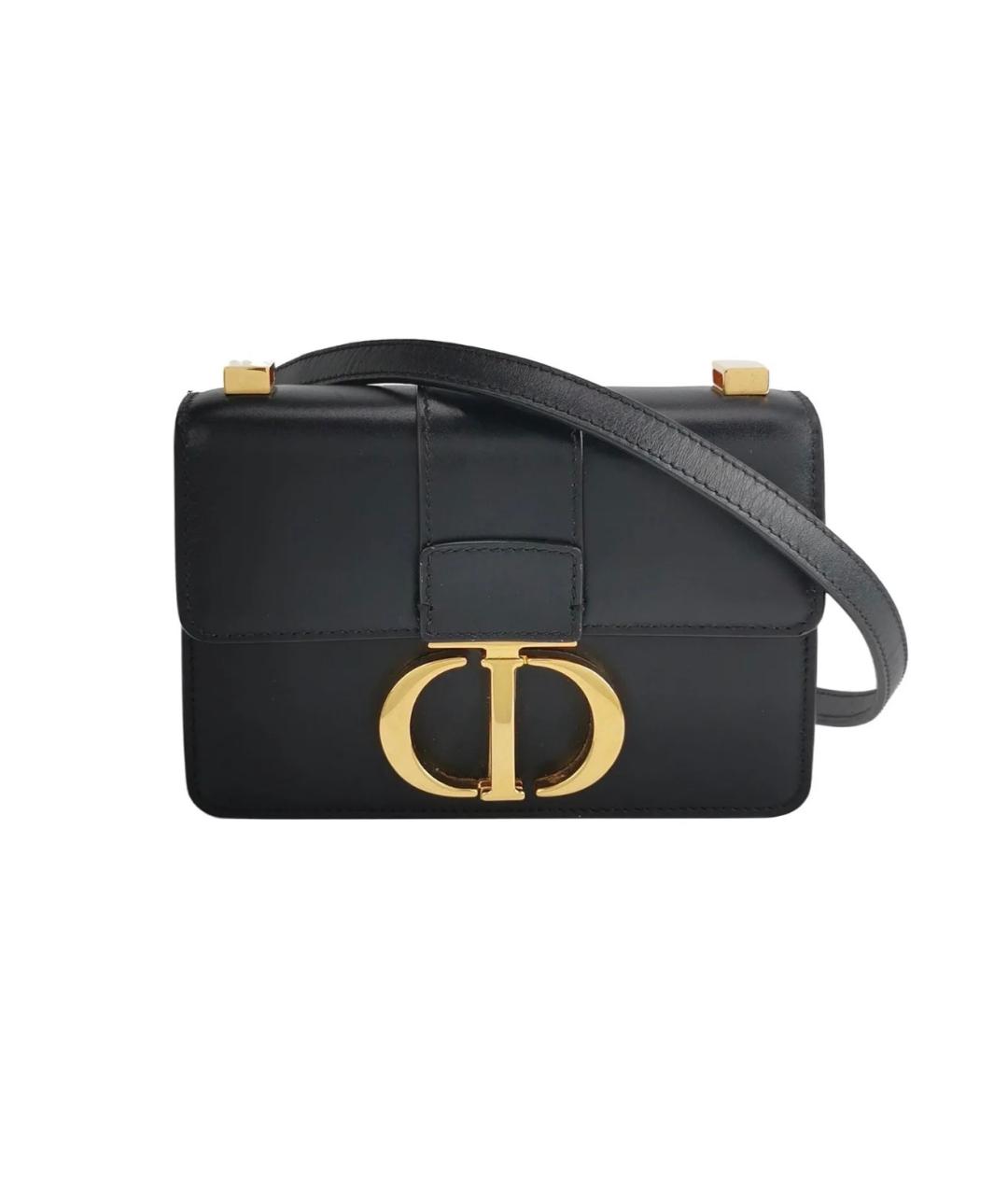 CHRISTIAN DIOR Черная кожаная сумка через плечо, фото 10