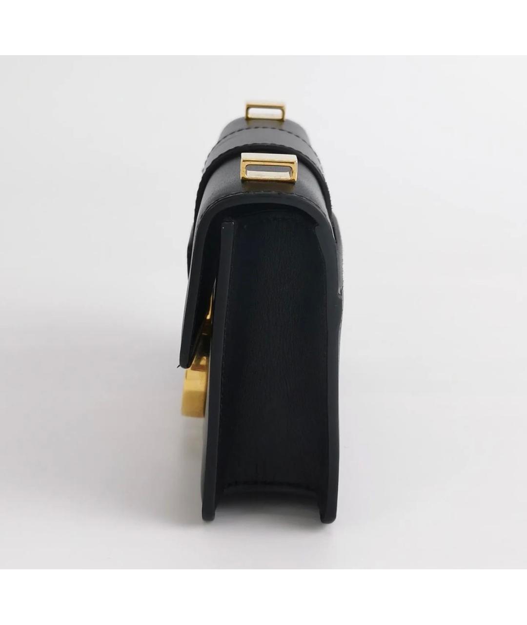 CHRISTIAN DIOR Черная кожаная сумка через плечо, фото 3