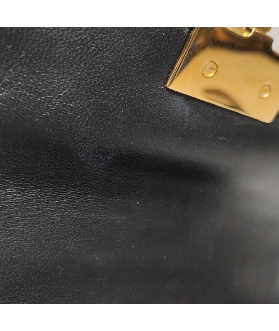 CHRISTIAN DIOR Черная кожаная сумка через плечо, фото 7