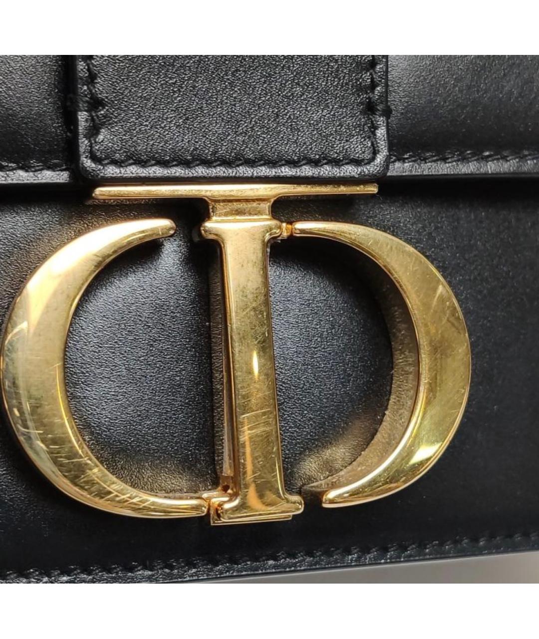 CHRISTIAN DIOR Черная кожаная сумка через плечо, фото 6