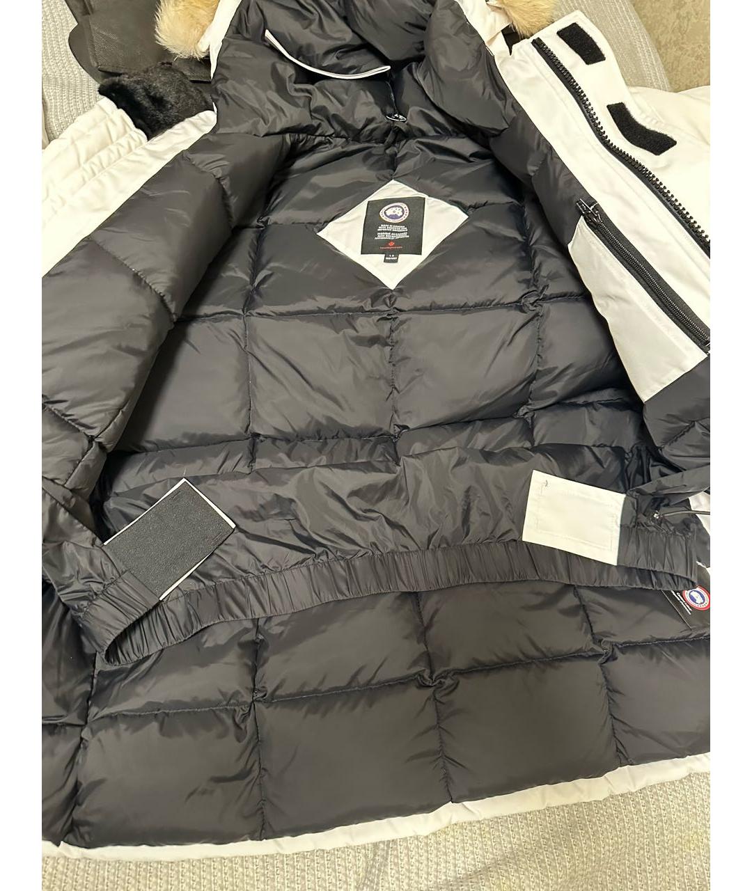 CANADA GOOSE Белый полиэстеровый пуховик, фото 6